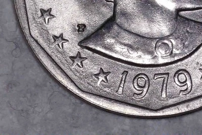 💰 1979 P Susan B. Anthony Dollar – Double Rim & Off-Center Strike Error Coin - Image 1 of 4