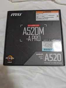 MSI A520M-A PRO AM4 AMD A520 USB3.2 Gen1 Micro-ATX Motherboard NEW JP - Picture 1 of 10