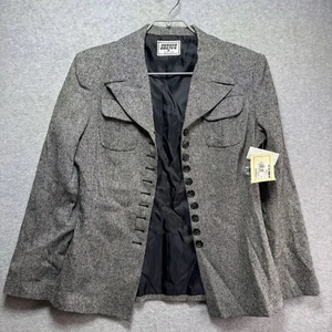 NWT Vintage Jacket 100% Silk Sz 10 Steampunk Edwardian Equestrian Military - Picture 1 of 9