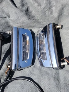 Mercedes Benz Left & Right Chrome License Plate Lights W121 190SL W108 W109 W111 - Picture 1 of 12