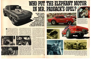 1968 BUICK HEMI OPEL NORM PADDACK DRAG RACING ~ ORIGINAL 2-PAGE ARTICLE / AD - Picture 1 of 2