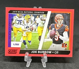 Joe Burrow 2021 Panini Score Football Collegiate Champions Red #CC1 LSU Bengals - Picture 1 of 2