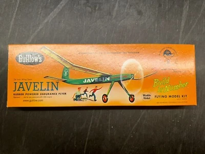 Avión de Juguete Gillow's Javelin Goma Motorizado Resistencia Flyer Modelo Avión Kit Foto 1 de 4
