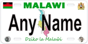 Malawi Afrika beliebiger Name personalisiert Neuheit Autokennzeichen - Bild 1 von 3