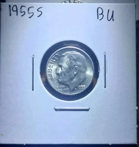 1955-S 10C Roosevelt Dime Silver Choice BU - Picture 1 of 3