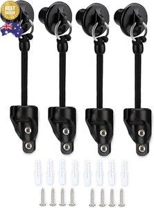 Bungee Kit & End Cap for Coolaroo Outdoor Roller Shade Tie Downs 2 Set Black - Picture 1 of 12