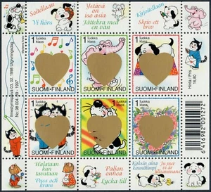 FINLANDIA. 1998. 6x 1ª Clase. Día de San Valentín. Amistad, en estado bastante bueno MNH (BL19) - Imagen 1 de 1