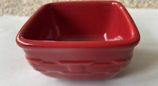 Longaberger Woven Traditions Tomato Red Small 3.75" Square Dessert Bowl