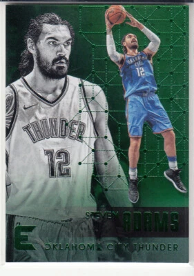 2017-18 Panini Essentials Green Parallel SP Steven Adams Oklahoma City Thunder - Image 1 of 4