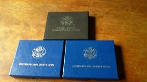 TWO 1986 S Liberty Half Dollar Proof, Ellis Island Centennial & Congressional - Picture 1 of 4