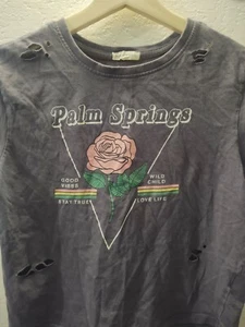 Love peace and Lip Gloss Girls Shirt Size Large palm springs - Picture 1 of 4