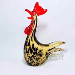 Gallo Vetro Pollo Murano/Murano Animale Pesante *** Leggi Descrizione - Foto 1 di 10