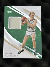 2019-20 Larry Bird Panini Immaculate Red Celtics HOF Game-Used Patch /99