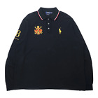 Polo Ralph Lauren Long Sleeve Poro Shirt Rugby Shirt Xxl Black Cotton Emblem Pon