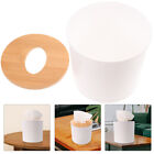  Napkin Box The Pet Bamboo Office Round Container with Lid Car Tissue Holder
