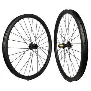 26er Carbon Mtb Bicycle Wheelset Width 40mm Depth 32mm Tubeless 10-11 Speed - Picture 1 of 15