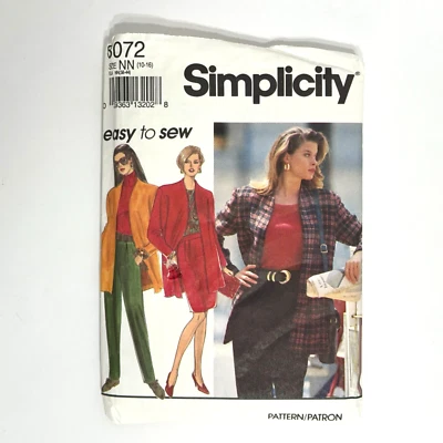 Simplicity 8072 Vtg 90s Sewing Pattern Sz 14 Pants Skirt Jacket Pant Suit Career - Image 1 of 4