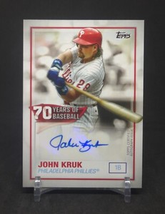2021 Topps John Kruk 70 Years Of Baseball Auto Card Philadelphia Phillies