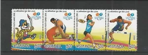 Indien 2008 Commonwealth Jugend Spiele Sport Badminton Wrestling Zusammendruck 4v - Bild 1 von 2