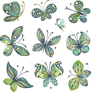 30 Etichette Indirizzi Personalizzate Farfalle (Bt 5) - Foto 1 di 3