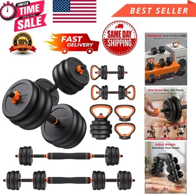 Halteres de 20 a 90 lb com recursos de barra e kettlebell para todos os treinos - Imagem 1 de 4