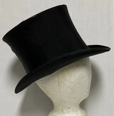 Antiguo sombrero de copa plegable negro Knox para hombre Foto 1 de 4