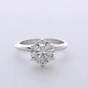 14K Gold Solitaire Engagement Ring Classic 2.93 CT Round Lab-Grown Diamond F SI2 - Picture 1 of 5