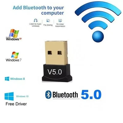 LOT Bluetooth 5.0 Wireless Stereo Audio Music Adapter Dongle Receiver For TV PC - Image 1 of 4
