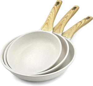 Non Stick Frying Pan Set - 20/24/28cm Granite Nonstick Pan Skillet, Non Toxic P - Picture 1 of 8