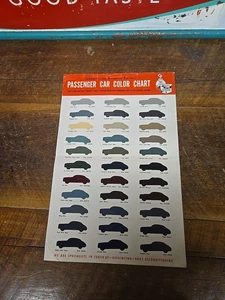 Vintage Sherwin Williams Car Wall Color Chart Swatch 1950's Opex Kem Finishes - Picture 1 of 6