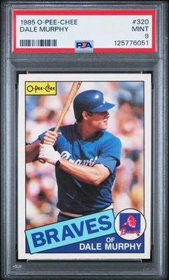 1985 O-PEE-CHEE #320 DALE MURPHY BRAVES PSA 9 - Image 1 of 2