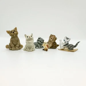Vtg Ceramic Porcelain Cat Kitten Collection Lot Stone Critters Hagen Renaker - Picture 1 of 20