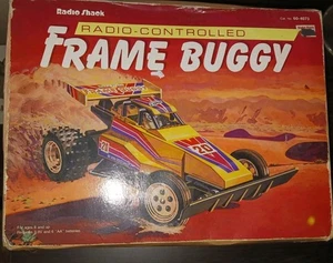 Radio Shack Vintage 80s Yellow FRAME BUGGY Remote Controlled Car Boxed No Remote - Picture 1 of 16