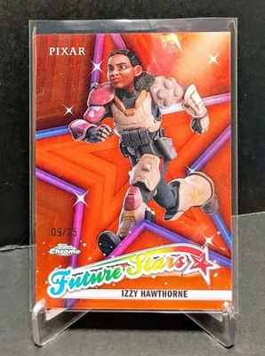 2025 Topps Chrome Disney Future Stars /25 IZZY HAWTHORNE #FS-10 LIGHTYEAR Orange - Image 1 of 2