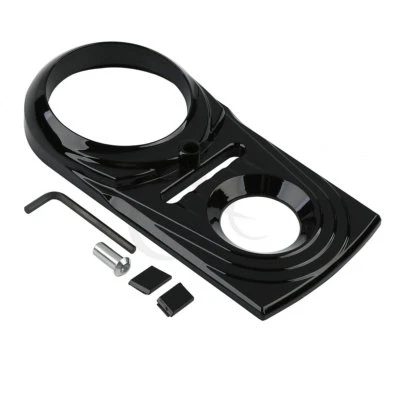 Cubierta de inserción de panel de instrumentos negra apta para Harley Softail 2000-2017 Dyna 93-03 Foto 1 de 4