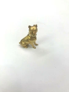 TIFFANY & CO 18K YELLOW GOLD BULLDOG PINE/PENDENT - Picture 1 of 7