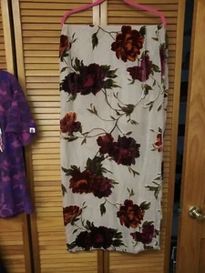 Shawl wrap - burnt Velvet Floral Chiffon - double faced silk 72 X 42 Inches - Picture 1 of 5