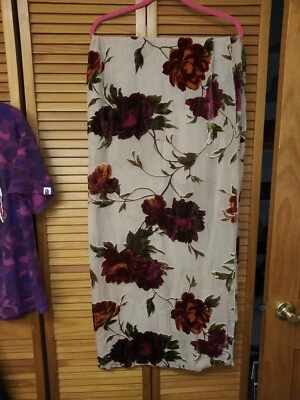 Shawl Wrap - burnt Velvet Floral Chiffon - double faced silk - 72 X 42 Inches - Image 1 of 4