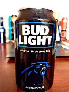 BUD LIGHT CAROLINA PANTHERS 2016 NFL KICKOFF 12 OZ BIERDOSE BODEN ABGELASSEN - Bild 1 von 6