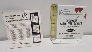 Vintage Good Year Farm Tire Center Rochester, IN Morco Rain Gauge - Picture 1 of 6