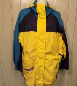 Columbia Women's Williwaw Ski Jacket Coat Yellow Blue Size L - Picture 1 of 9