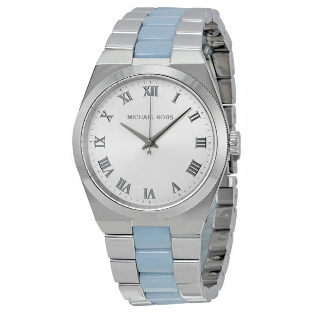 Michael Kors Women's Channing Chambray Acetate Steel Watch 38mm MK6150