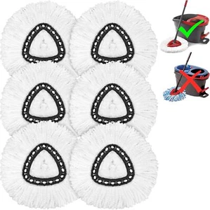 6pcs Mop Replacement Heads,Spin Mop,Microfiber Spin Mop Refills,Easy Cleaning - Picture 1 of 9