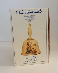 MJ Hummel Bell Goebel 1979 porcelana segunda edición campana anual caja coleccionable - Imagen 1 de 13