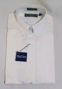 F.A. MACCLUER Paranzinos Menswear Dress Shirt 16x33- 80s 2ply Pinpoint - Picture 1 of 13