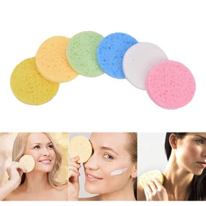 10Pcs Soft Facial Cleaning Sponge Pad Facial Washing SPA Exfoliating Face A:LU - Picture 1 of 17