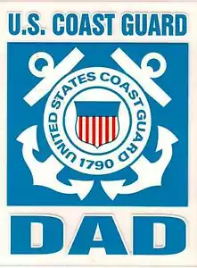 US Coast Guard Dad in Bold Type Decal - Picture 1 of 1