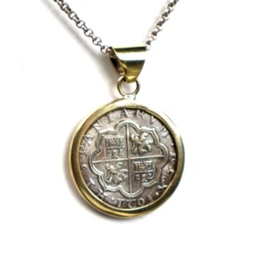 Spain 4 Reales - Felipe IV Pendant 13.7gram Alpaka Silver Coin from Habsburg era - Picture 1 of 10