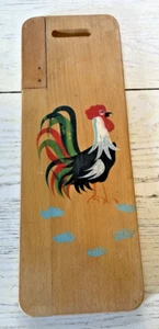 Huhn Hahn Schneidebrett + Messer Holz Vintage Japan 13 1/4" lang - Bild 1 von 7