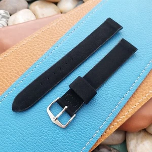 16mm Vintage Watch Band Unused Holland Suede Unused 1960s Classic Single Keeper - Picture 1 of 4